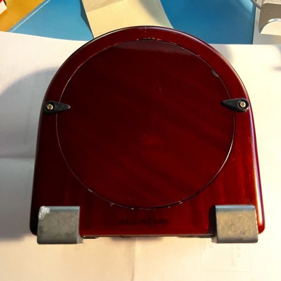 Fossil Mantel Desk Clock WWII Fighter Plane P-47 Thunderbolt Wooden Body AA Batt - Picture 12 of 12